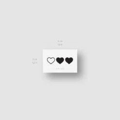 Matching Hearts Temporary Tattoo (Set Of 3x3) 13 Matching Hearts Temporary Tattoo (Set Of 3x3) -Da Vinci Shop matching hearts temporary tattoo 1