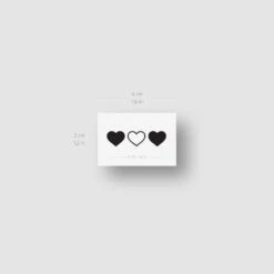 Matching Hearts Temporary Tattoo (Set Of 3x3) 14 Matching Hearts Temporary Tattoo (Set Of 3x3) -Da Vinci Shop matching hearts temporary tattoo 2