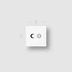 Matching Sun & Moon Couples Temporary Tattoos (Set Of 3+3) 12 Matching Sun & Moon Couples Temporary Tattoos (Set Of 3+3) -Da Vinci Shop matching sun and black moon couple tatteco temporary tattoo