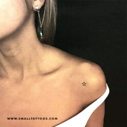 Star Outline Temporary Tattoo (Set Of 3) 10 Star Outline Temporary Tattoo (Set Of 3) -Da Vinci Shop minimalist 1cm star outline tatteco temporary tattoo st