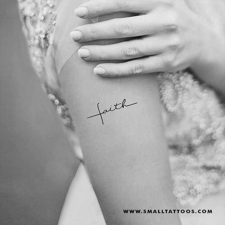 Faith Cross Temporary Tattoo (Set Of 3) 4 Faith Cross Temporary Tattoo (Set Of 3) - Image 2
