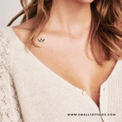 Minimalist Crown Temporary Tattoo (Set Of 3) -Da Vinci Shop minimalist crown small temporary tattoo