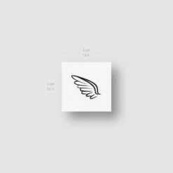Wings Temporary Tattoos (Set Of 3+3) -Da Vinci Shop minimalist wing temporary tattoo 9a8c4237 8fd5 4347 824e 88afe4351732