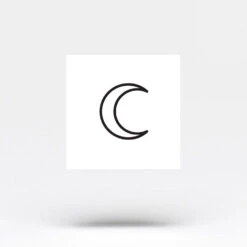 Crescent Moon Outline Temporary Tattoo (Set Of 3) 11 Crescent Moon Outline Temporary Tattoo (Set Of 3) -Da Vinci Shop moon crescent outline temporary