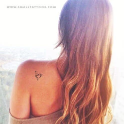 Music Heart Temporary Tattoo (Set Of 3) -Da Vinci Shop music treble heart temporary tattoo