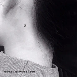 Number 3 Temporary Tattoo (Set Of 3) -Da Vinci Shop number 3 temporary tattoo st 750