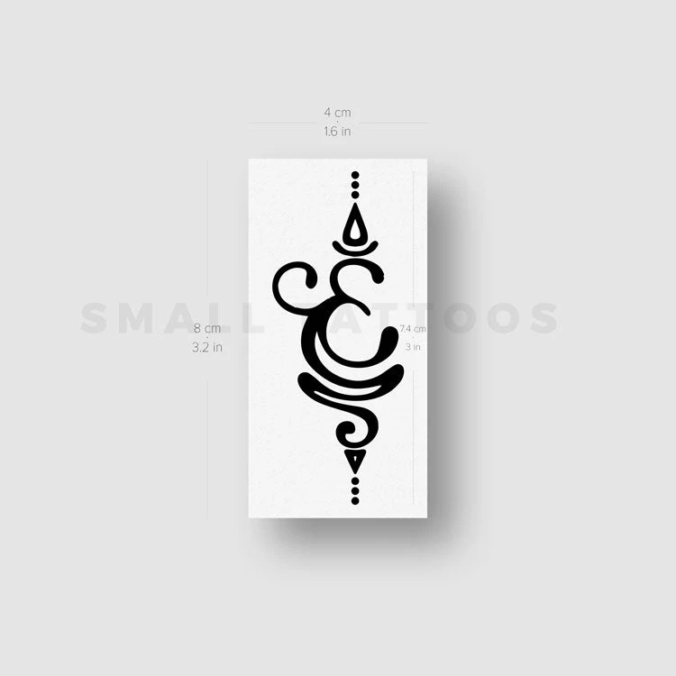 Sanskrit Symbol For Breathe Temporary Tattoo (Set Of 3) 6 Sanskrit Symbol For Breathe Temporary Tattoo (Set Of 3) - Image 4