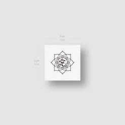 Om Mandala Temporary Tattoo (Set Of 3) 9 Om Mandala Temporary Tattoo (Set Of 3) -Da Vinci Shop om mandala tatteco 1