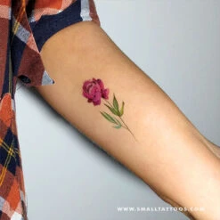 Pink Peony Temporary Tattoo By Lena Fedchenko (Set Of 3) -Da Vinci Shop peony temporary tattoo