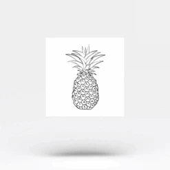 Pineapple Temporary Tattoo (Set Of 3) -Da Vinci Shop pineapple temporary tattoo 0ec057c6 49c5 41f8 a1b6 29a09f9c41b1