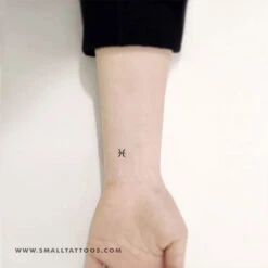 Pisces Zodiac Symbol Temporary Tattoo (Set Of 3) -Da Vinci Shop pisces zodiac symbol st tatteco temporary tattoo