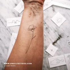 Poppy By Jakenowicz Temporary Tattoo - Set Of 3 13 Poppy By Jakenowicz Temporary Tattoo - Set Of 3 -Da Vinci Shop poppy jakenowicz tatteco temporary tattoo client