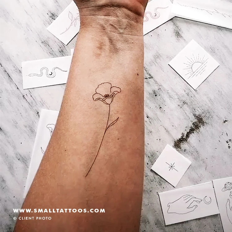 Poppy By Jakenowicz Temporary Tattoo - Set Of 3 6 Poppy By Jakenowicz Temporary Tattoo - Set Of 3 - Image 4