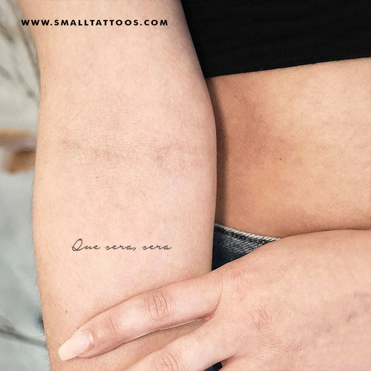 Que Sera, Sera Temporary Tattoo (Set Of 3) 4 Que Sera, Sera Temporary Tattoo (Set Of 3) - Image 2