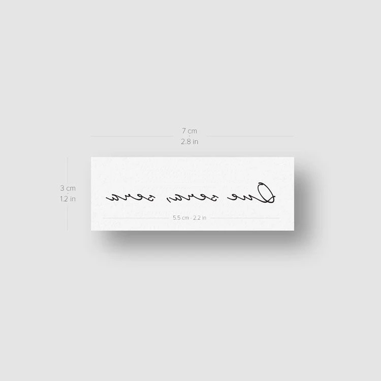 Que Sera, Sera Temporary Tattoo (Set Of 3) 6 Que Sera, Sera Temporary Tattoo (Set Of 3) - Image 4