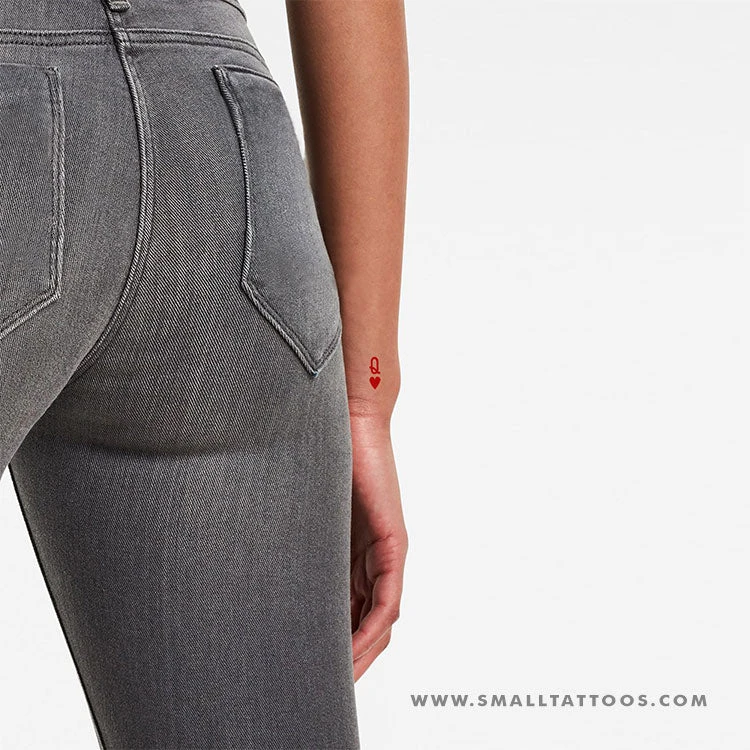 Queen Of Hearts Temporary Tattoo (Set Of 3) 5 Queen Of Hearts Temporary Tattoo (Set Of 3) - Image 3