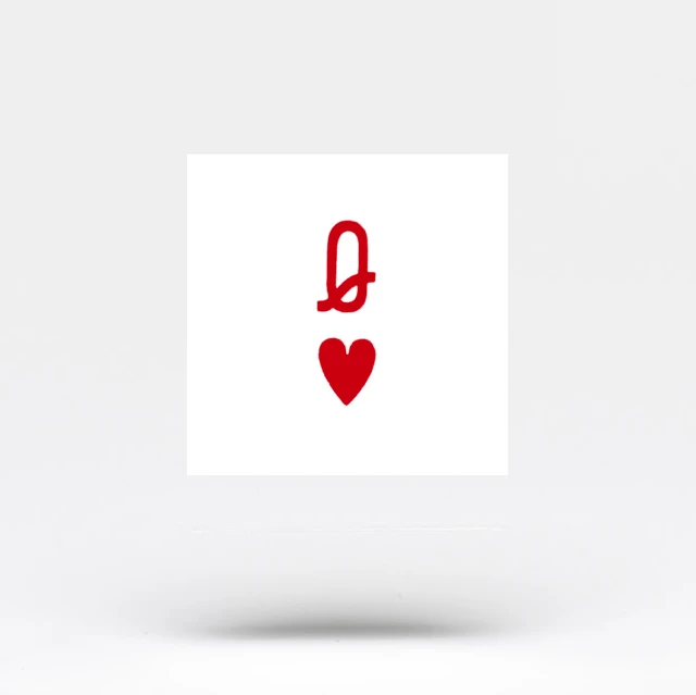 Queen Of Hearts Temporary Tattoo (Set Of 3) 6 Queen Of Hearts Temporary Tattoo (Set Of 3) - Image 4