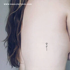 Black Rose Outline Temporary Tattoo (Set Of 3)