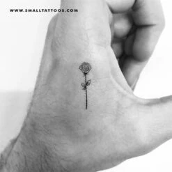 Small Fine Line Rose Outline Temporary Tattoo (Set Of 3) 8 Small Fine Line Rose Outline Temporary Tattoo (Set Of 3) -Da Vinci Shop rose outline tatteco temporary tattoo