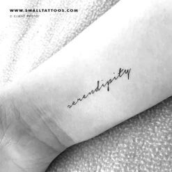 'Serendipity' Temporary Tattoo (Set Of 3) -Da Vinci Shop serendipity small st temporary tattoo