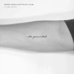 She Persisted Temporary Tattoo (Set Of 3) -Da Vinci Shop she persisted st tatteco temporary tattoo
