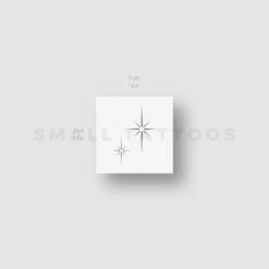 North Star Couple Temporary Tattoo (Set Of 3) -Da Vinci Shop shining star st