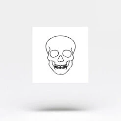 Minimalist Skull Temporary Tattoo (Set Of 3) 7 Minimalist Skull Temporary Tattoo (Set Of 3) -Da Vinci Shop skull temporary tattoo