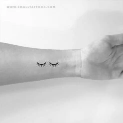 Eye And Eyelash Temporary Tattoo (Set Of 3+3) -Da Vinci Shop sleepy eyes temporary tattoo