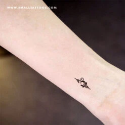 Small Breathe Sanskrit Symbol Temporary Tattoo - Set Of 3 -Da Vinci Shop small breathe symbol sanskrit tatteco tt