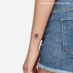 Barrel Cactus Temporary Tattoo (Set Of 3) -Da Vinci Shop small cactus temporary tattoo