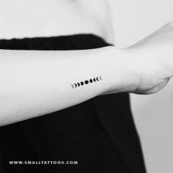 Moon Phases Temporary Tattoo (Set Of 3)