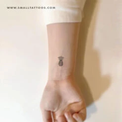 Small Pineapple Temporary Tattoo (Set Of 3)