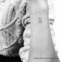 Self Love Club Temporary Tattoo (Set Of 3) -Da Vinci Shop small self love club temporary tattoo