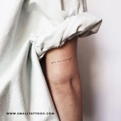 You Are Enough Temporary Tattoo (Set Of 3) 10 You Are Enough Temporary Tattoo (Set Of 3) -Da Vinci Shop small you are enough tatteco