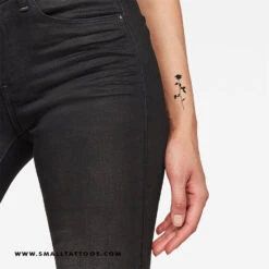 Black Rose Temporary Tattoo (Set Of 3) -Da Vinci Shop solid black rose