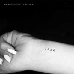1986 Birth Year Temporary Tattoo (Set Of 3) -Da Vinci Shop st 1986 temporary tattoo