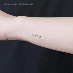 1988 Birth Year Temporary Tattoo (Set Of 3) -Da Vinci Shop st 1988 temporary tattoo