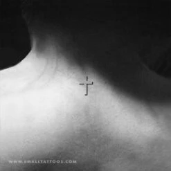 Cross Shadow Temporary Tattoo (Set Of 3) -Da Vinci Shop st christian cross minimalist shadow