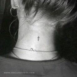 Small Unalome Temporary Tattoo (Set Of 3) -Da Vinci Shop st small unalome temporary tattoo