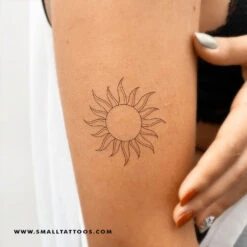Sun Temporary Tattoo By 1991.ink (Set Of 3)