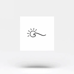 Minimalist Wave And Sun Temporary Tattoo (Set Of 3) -Da Vinci Shop sunwave 2