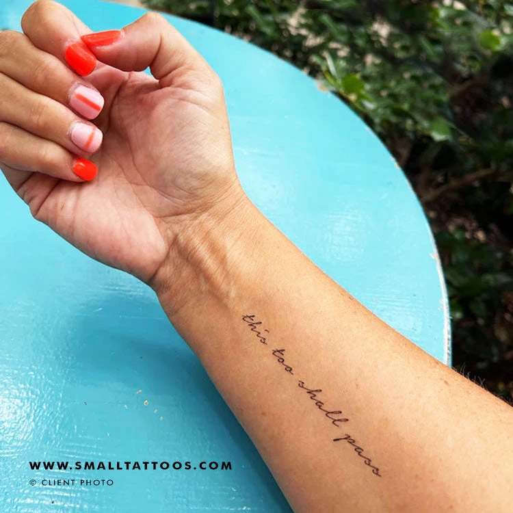 This Too Shall Pass Temporary Tattoo (Set Of 3) 4 This Too Shall Pass Temporary Tattoo (Set Of 3) - Image 2