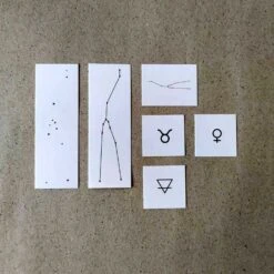 Taurus Astrology Symbols Temporary Tattoo Set