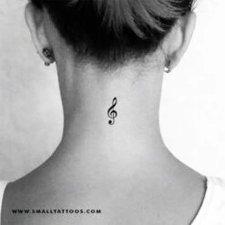 Small Treble Clef Temporary Tattoo (Set Of 3) -Da Vinci Shop treble clef temporary tattoo