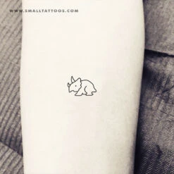 Matching Dinosaur Temporary Tattoo (Set Of 3x3) -Da Vinci Shop triceratops temporary tattoo