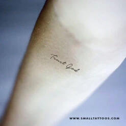 Trust God Temporary Tattoo (Set Of 3) -Da Vinci Shop trust god temporary tattoo