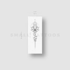 Lotus Unalome Temporary Tattoo (Set Of 3) -Da Vinci Shop unalome lotus 2 st