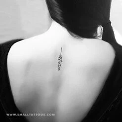 Unalome Temporary Tattoo (Set Of 3) -Da Vinci Shop unalome temporary tattoo back