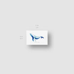 Whale Temporary Tattoo By Zihee (Set Of 3) -Da Vinci Shop watercolor whale tatteco