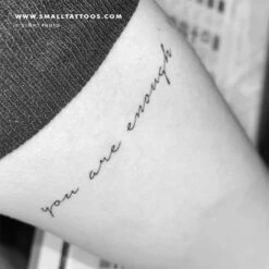 You Are Enough Temporary Tattoo (Set Of 3) 9 You Are Enough Temporary Tattoo (Set Of 3) -Da Vinci Shop you are enough st temporary tattoo